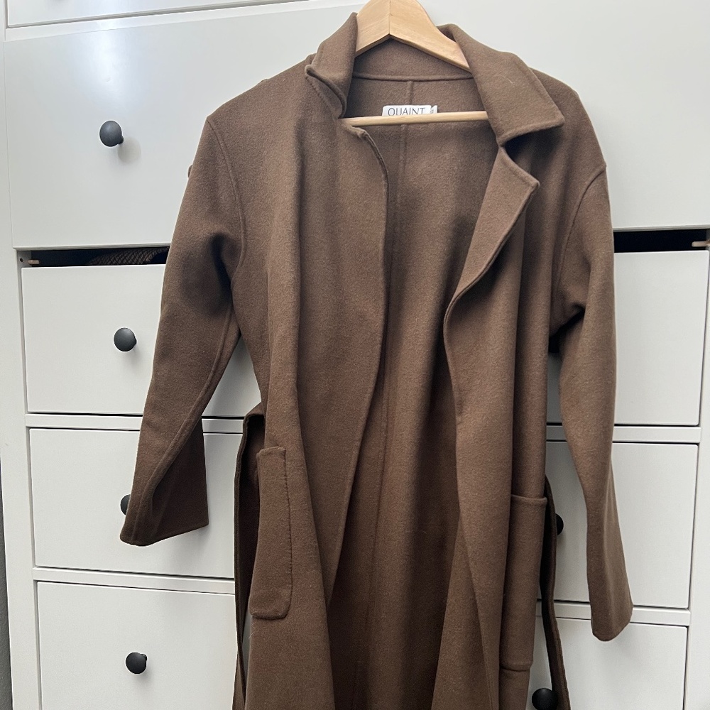QUAINT ICONIC Aimee Wool-Cashmere Coat - Matcha
